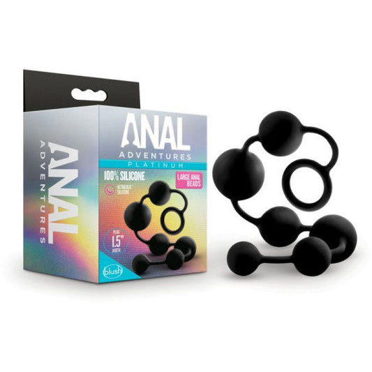 Anal Adventures Platinum Silicone - Large Anal Beads