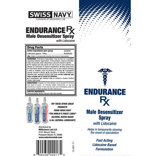 Swiss Navy Endurance RX Spray - 15ml