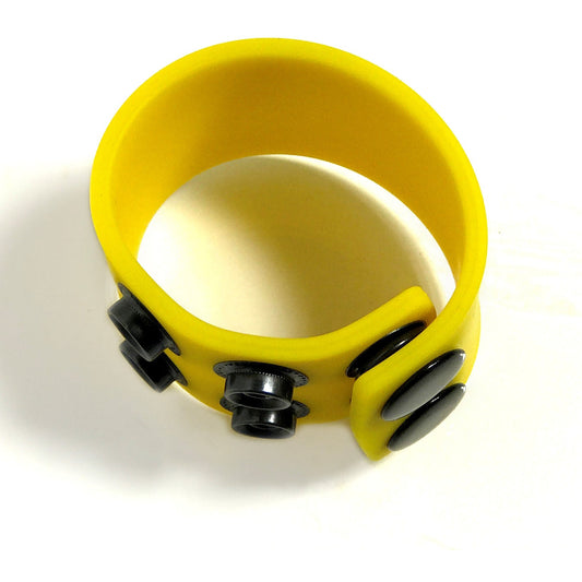 Boneyard 1.5" Silicone Ball Strap - 3 Snap - Yellow