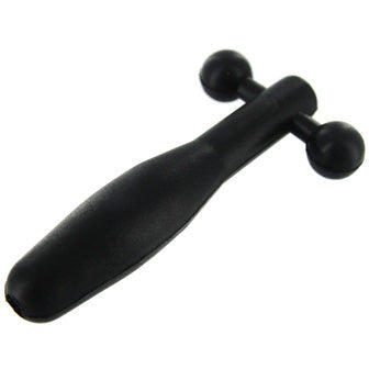 Silicone Cum-Thru Barbell Penis Plug