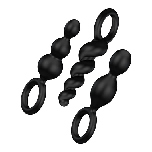 Satisfyer Plugs Booty Call 3 Pc - Black