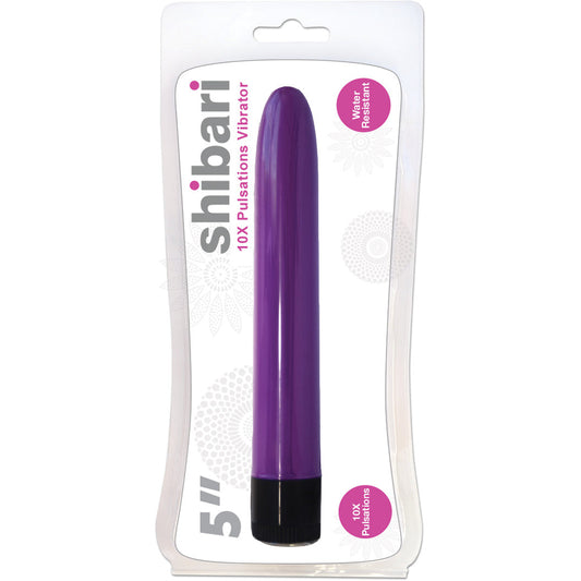 Shibari 10X Pulsations Vibrator 5" - Purple