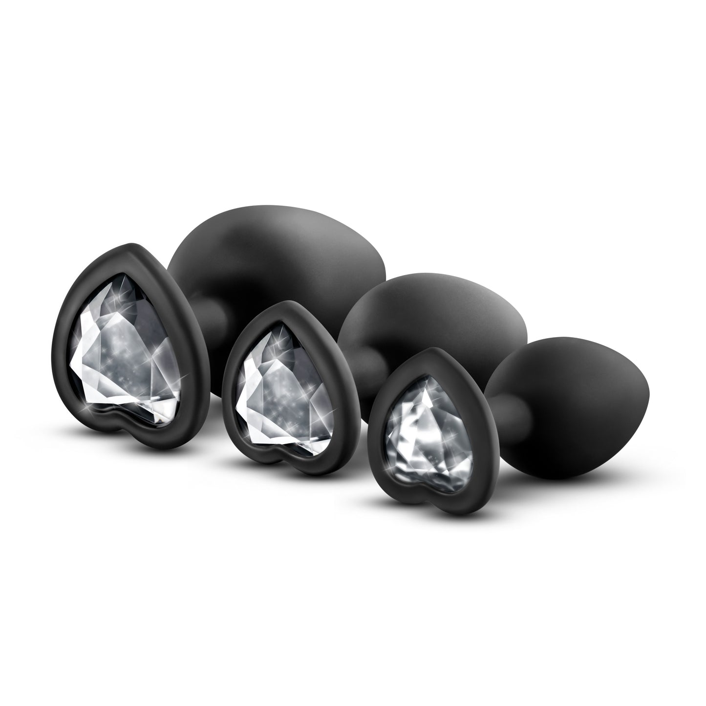 Luxe Bling Plugs Training Kit - Black With White Gems