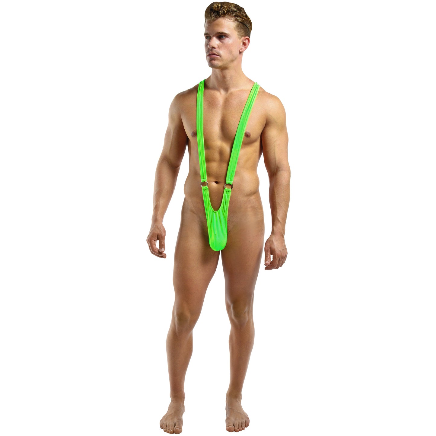 Male Power Sling Front Rings - Green