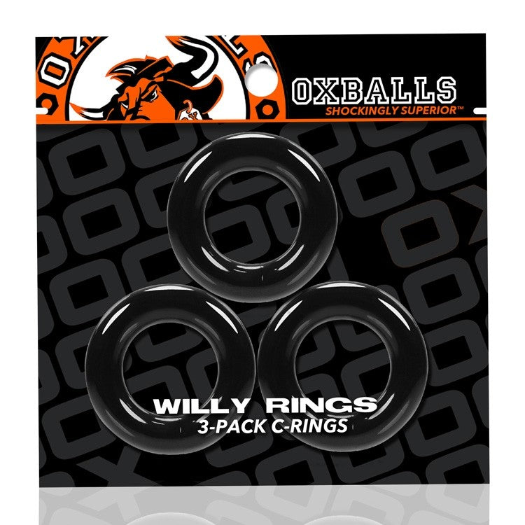 Willy Rings 3 Pack - Black