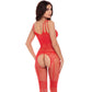 All Heart Crotchless Bodystocking Red