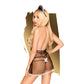 Teaser Mesh Babydoll with Thong and Hairpiece