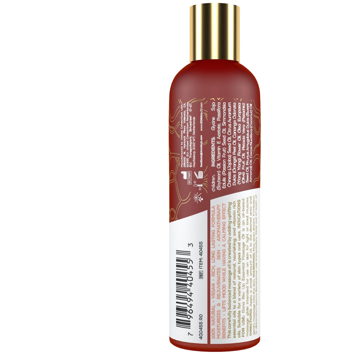 DONA Essential Massage Oil - Rev Up - Mandarin & Ylang Ylang 120 ml