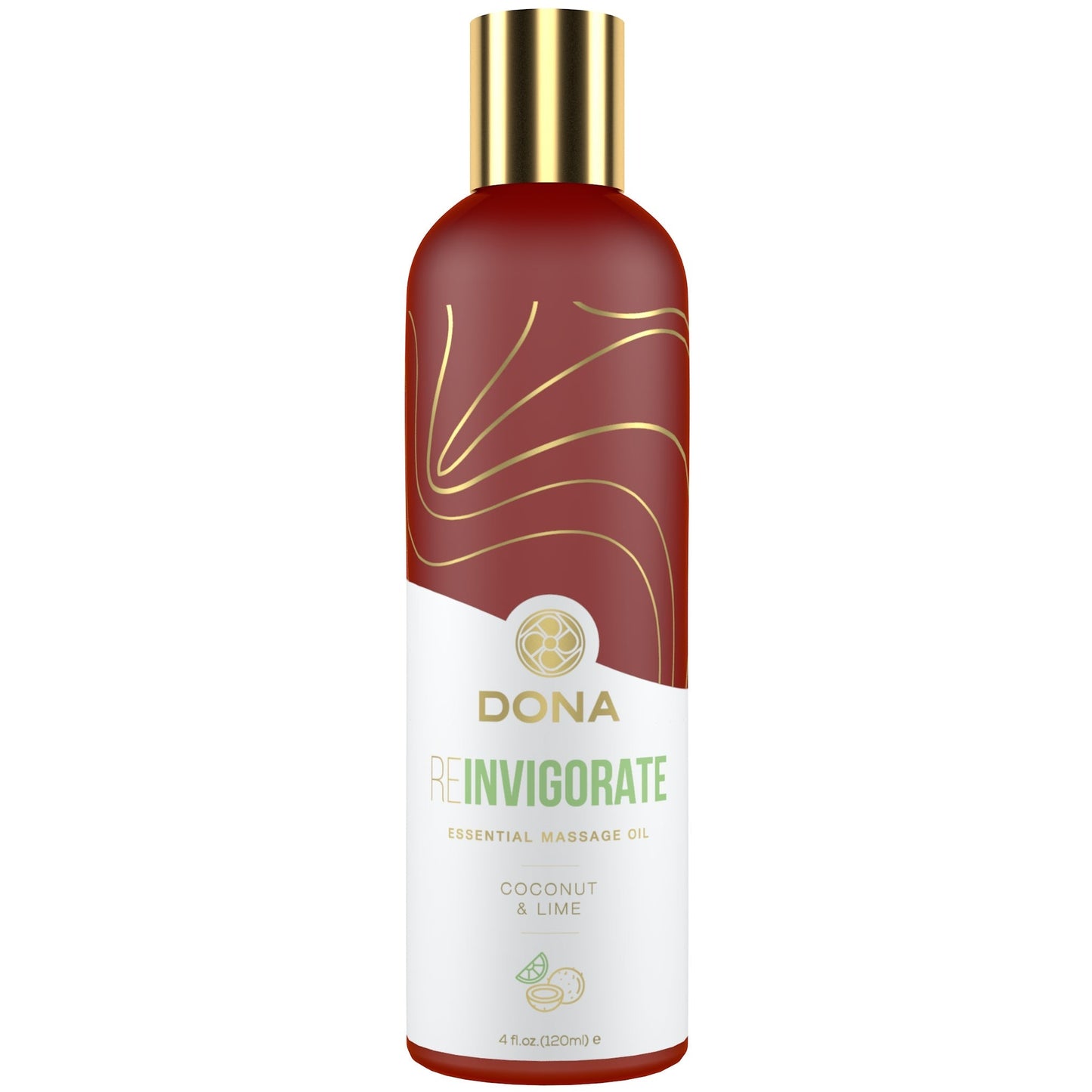 DONA Essential Massage Oil - Reinvigorate - Coconut Lime 120 ml