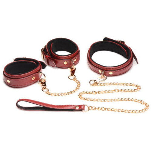 6 Pc Bondage Set - Burgundy