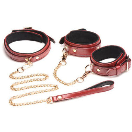 6 Pc Bondage Set - Burgundy