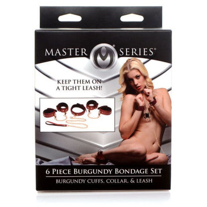 6 Pc Bondage Set - Burgundy