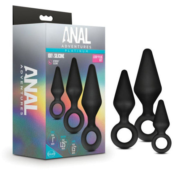 Anal Adventures Platinum Silicone Loop Plug Kit