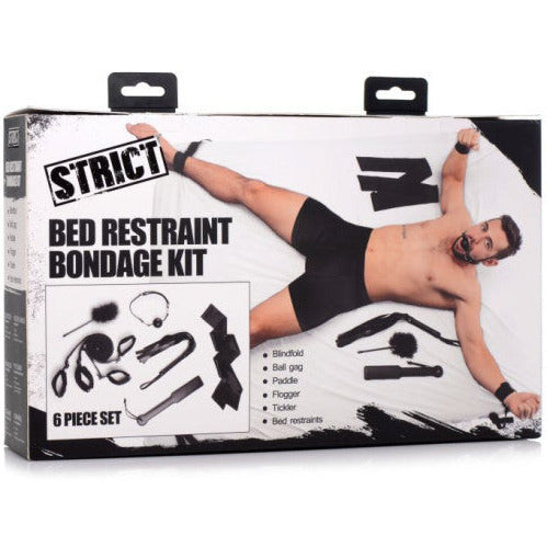 Bed Restraint Bondage Kit - Black