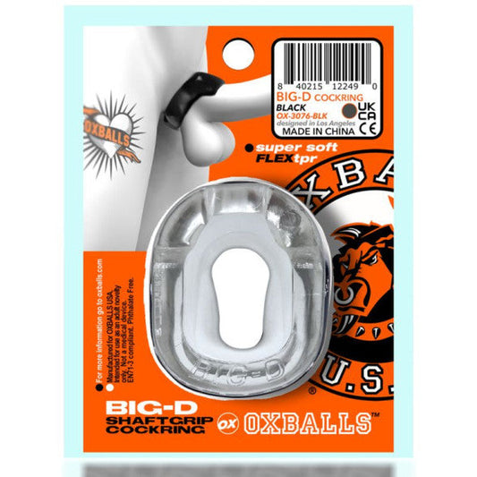 Big D Shaft Grip Cock Ring - Clear