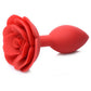 Booty Bloom Silicone Rose Butt Plug - Large Red