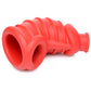 Dark Chamber Silicone Chastity Cage - Red