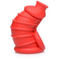 Dark Chamber Silicone Chastity Cage - Red