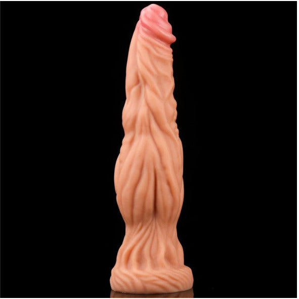 Dual layered Platinum Silicone Cock - 9.5" Flesh