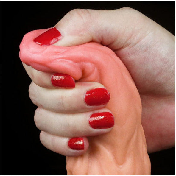 Dual layered Platinum Silicone Cock - 9.5" Flesh