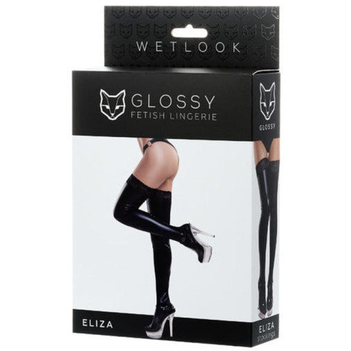 Glossy Wetlook Stockings Eliza