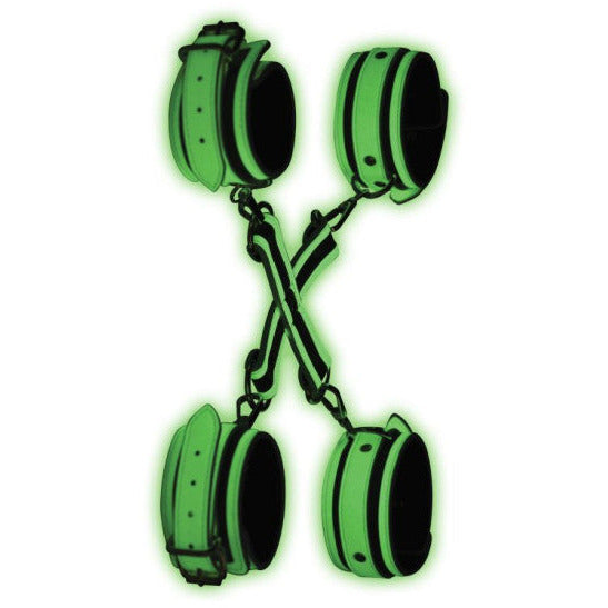 Kink In the Dark Glowing Hog Tie Set - Fleuro Green