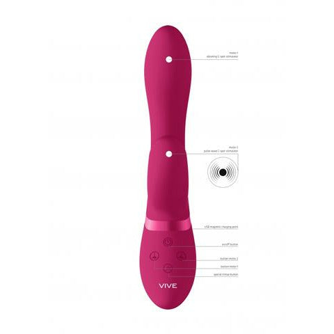 VIVE - Kyra Pulse Clitoral Rabbit Rechargeable Vibrator