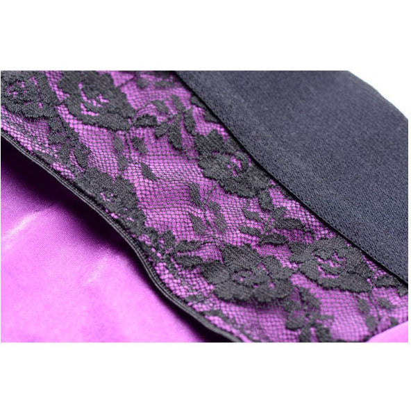Lace Envy Panty Harness Purple - L/XL