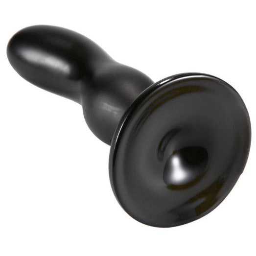 Oval Head Butt Plug - Black