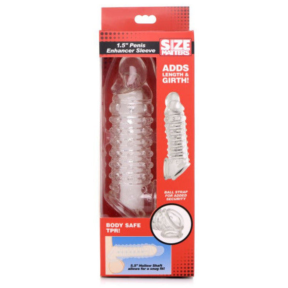 Penis Enhancer Sleeve 1.5" - Clear