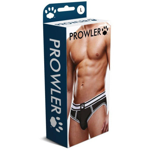 Prowler Open Back Brief - White/Black