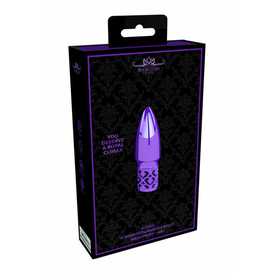 Glitter - Rechargeable ABS Bullet - Purple