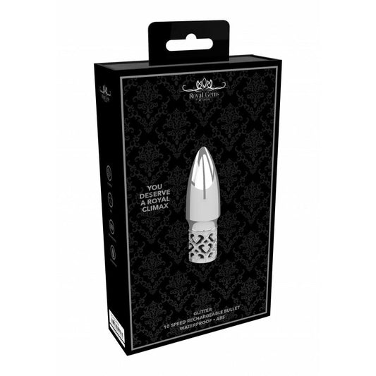 Glitter - Rechargeable ABS Bullet - Silver