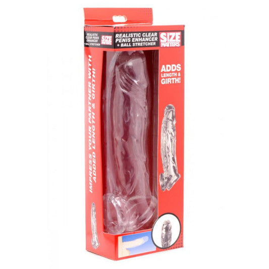 Realistic Penis Enhancer and Ball Stretcher - Clear