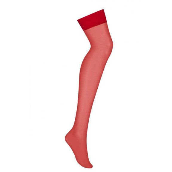 S800 Sheer Stockings - Red L/XL