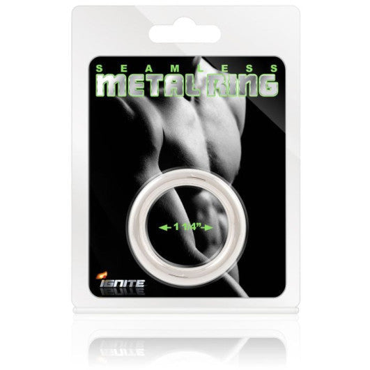 Seamless Metal Cock Ring - 32mm