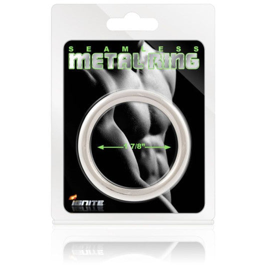 Seamless Metal Cock Ring - 48mm