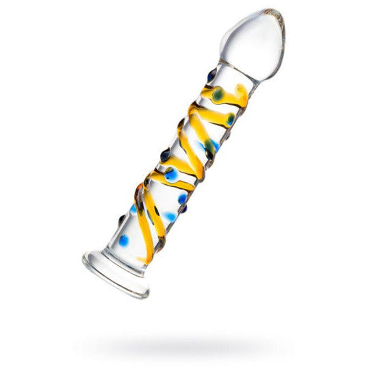 Sexus Glass Dildo Yellow - 17.2cm