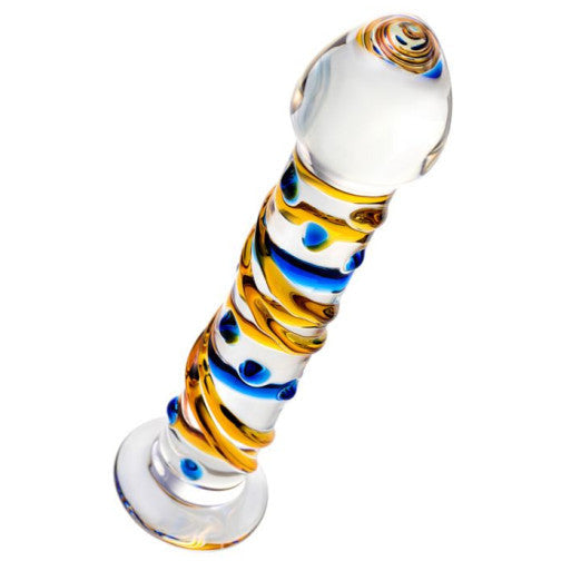 Sexus Glass Dildo Yellow - 17.2cm