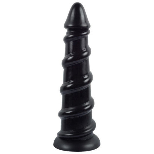 Spiral Cone Butt Plug - Black