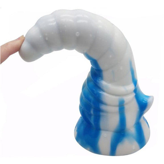 Swirl Dildo - Blue/White