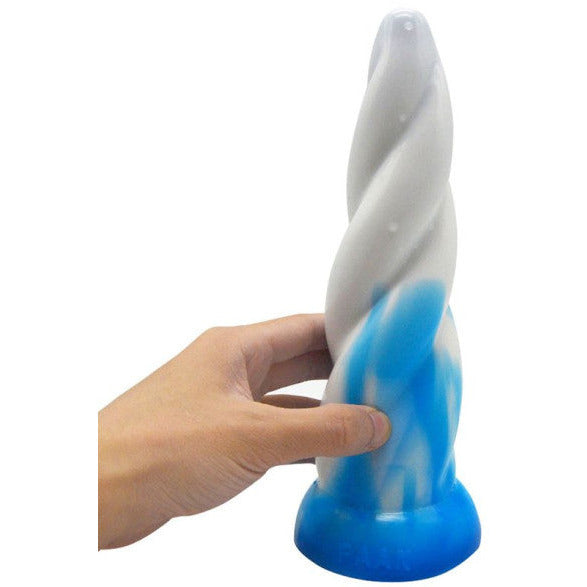 Swirl Dildo - Blue/White