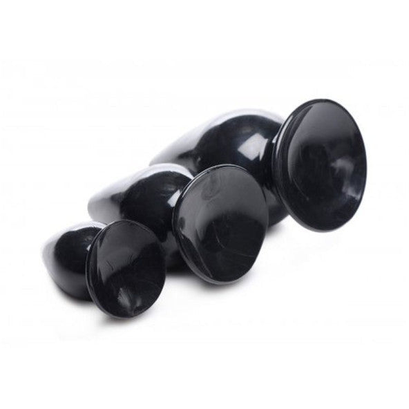 Triple Cones 3 Pc Anal Plug Set - Black