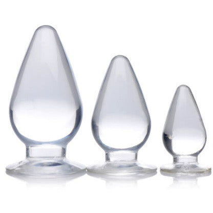 Triple Cones 3 Pc Anal Plug Set - Clear