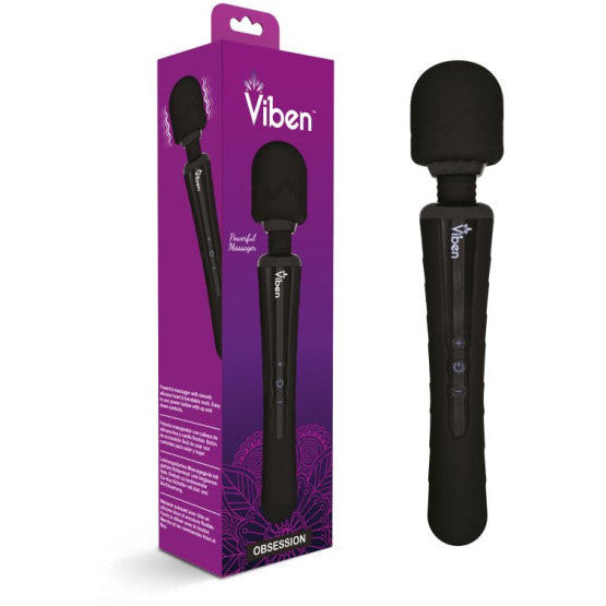 Viben Obsession Rechargeable Wand Massager - Black