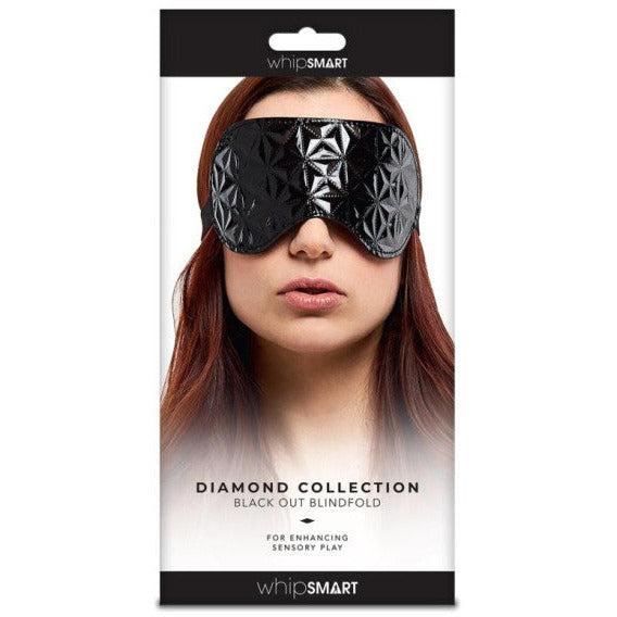 Whip Smart Diamond Blindfold - Black