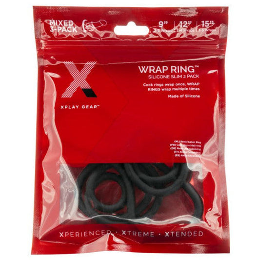 Xplay Silicone Thin Wrap Ring - 3 Pack